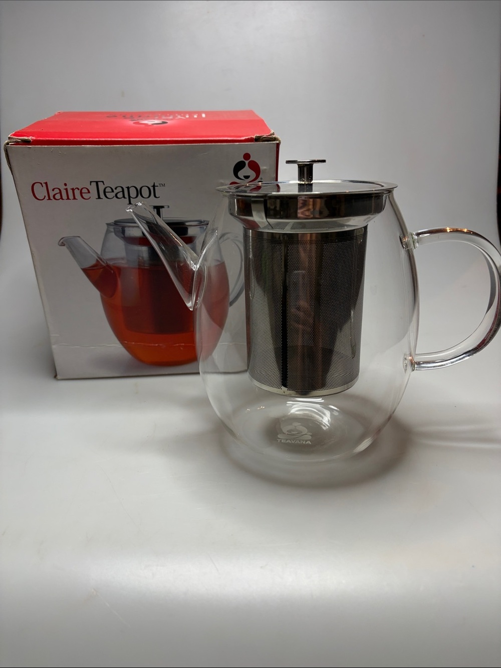 Teavana Clear Glass Teapot with Stainless Steel Infuser
